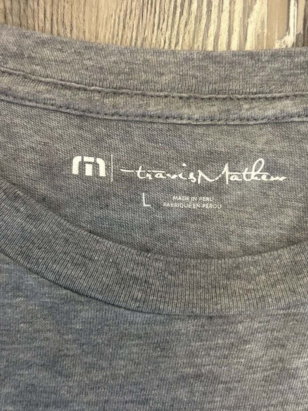 TravisMathew Gray Logo Graphic T-Shirt Men's Large - Picture 3 of 6